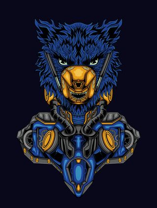 狮头机器人赛博朋克