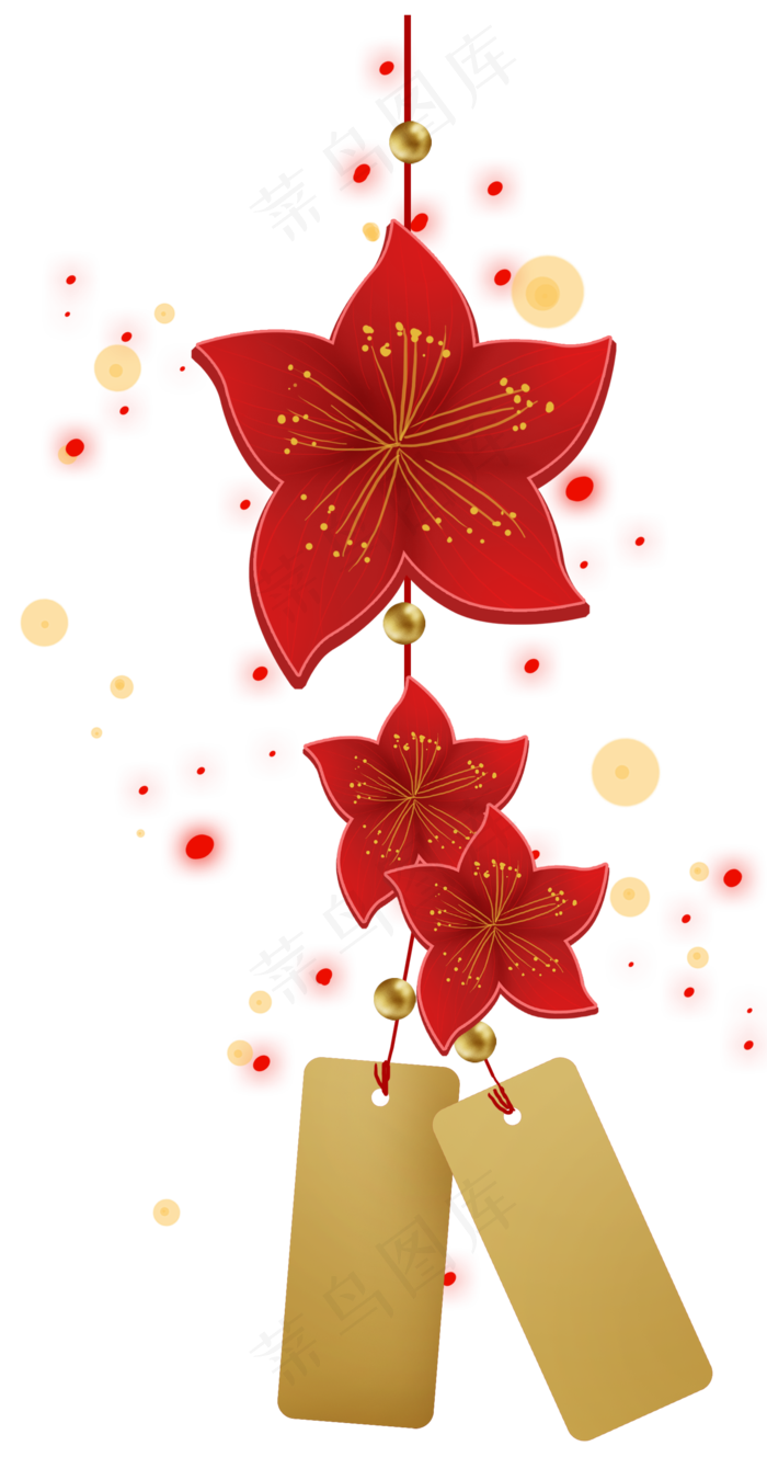 新年喜庆梅花挂件(1738X3352(DPI:300))psd模版下载
