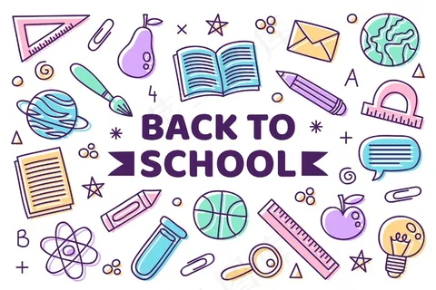 手拉回学校背景