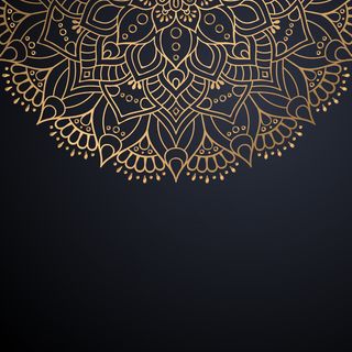 金色矢量豪华装饰曼荼罗设计背景