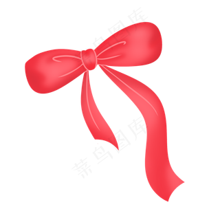 红色鲜艳飘带丝带蝴蝶结彩带