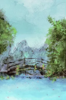 古风水墨意境清明节花节春天节气风景 古风水墨意境清明节花节春天节气风景