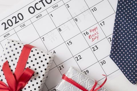 日历中的平铺老板日日期