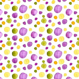 水彩彩色圆点图案