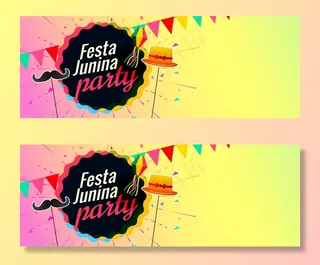 Festa junina派对庆典横幅banner设计