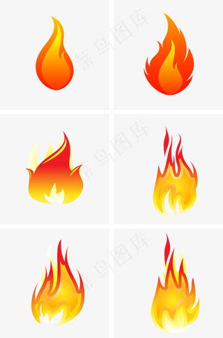 通用节日金黄色卡通风活动促销火,免抠元素