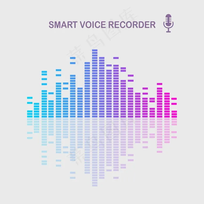 来自均衡器的音频波。彩色频谱中的音乐频率。eps,ai矢量模版下载