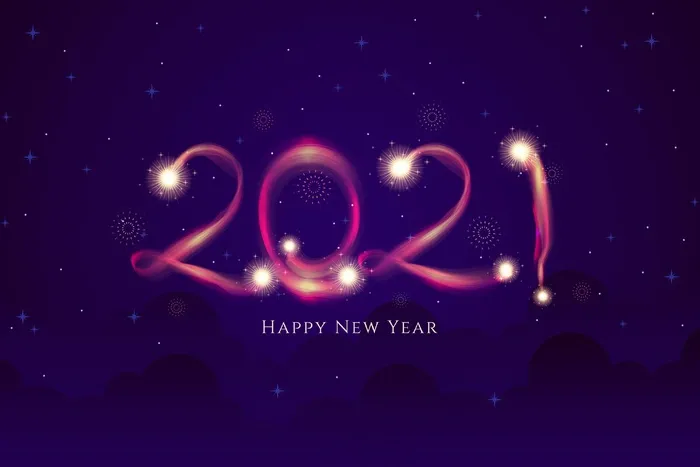 烟花2021年新年背景