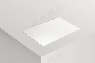 白色色调的空白名片模型样机