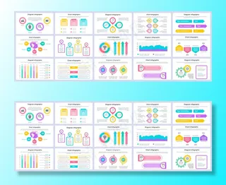 捆绑业务和财务信息图形演示幻灯片模板