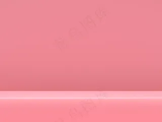 粉红色粉彩产品站在背景上。抽象最小几何概念。三维渲染