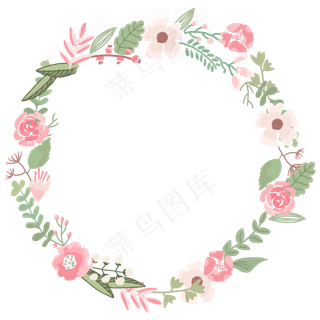 七夕花朵装饰边框