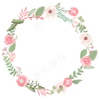 七夕花朵装饰边框