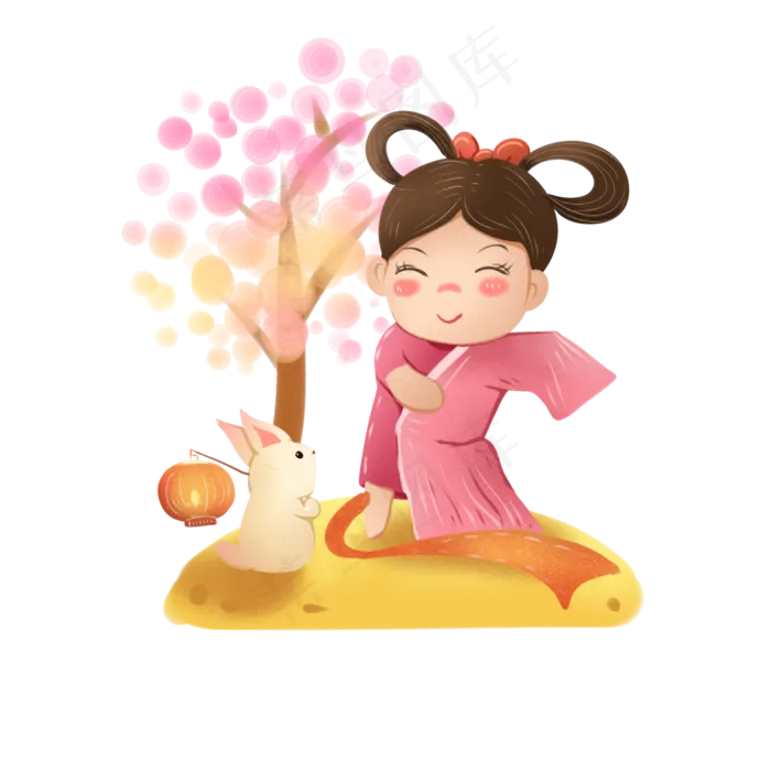 八月十五赏月嫦娥创意配图月亮中(3543X4724(DPI:150))psd模版下载