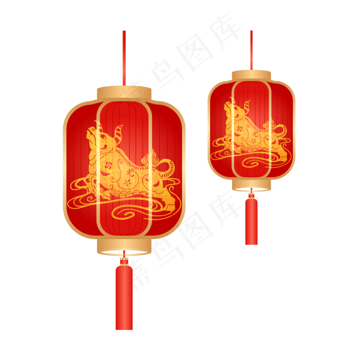2021春节牛年新年牛灯笼