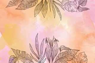 水彩背景与手绘元素