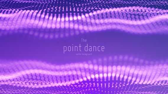 抽象粒子波、点阵、舞蹈波形背景