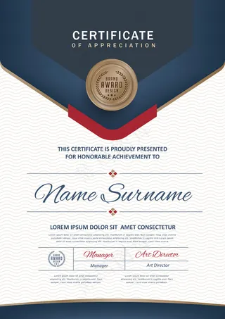 高级证书文凭模板