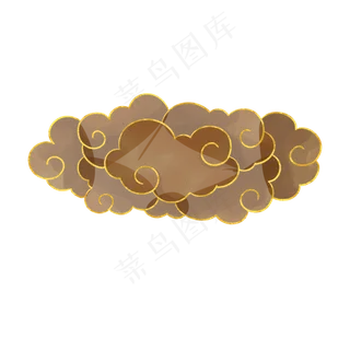 国潮风金边祥云