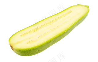 绿色切开西葫芦