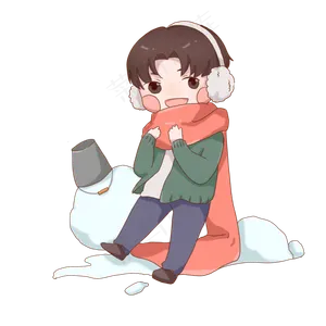 立冬时节雪地