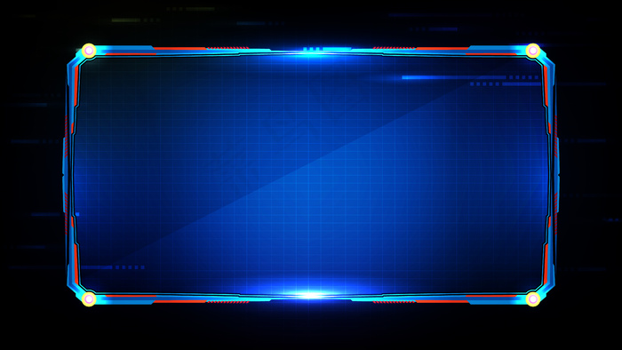蓝色发光科技的抽象未来背景科幻框架hud ui