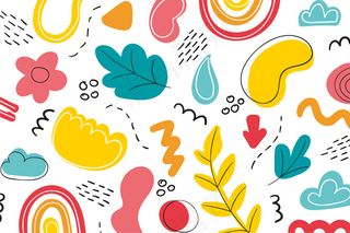 手绘抽象有机形状背景