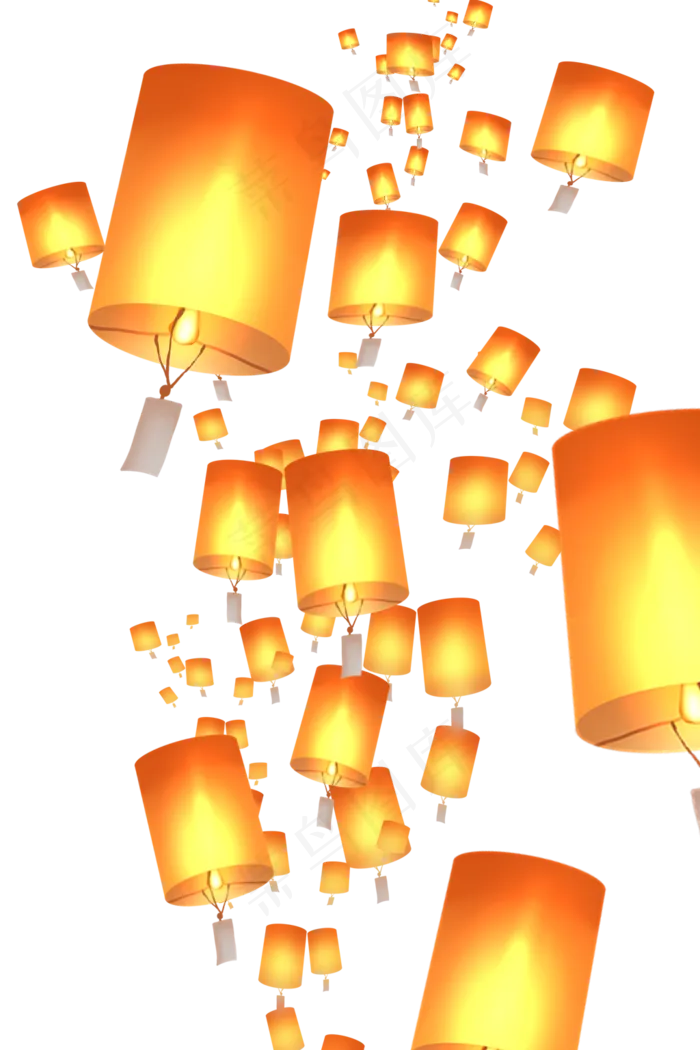 花灯节孔明灯(1024X1536(DPI:299))psd模版下载
