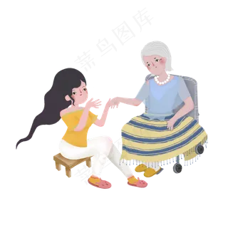 给老奶奶剪指甲