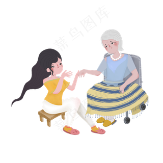 给老奶奶剪指甲