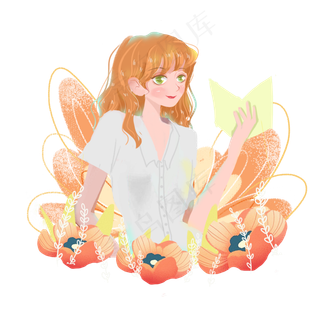 教师节鲜花女老师png素材