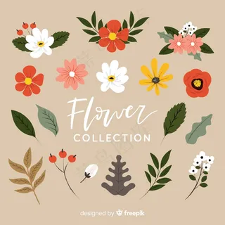 可爱的手绘花卉系列