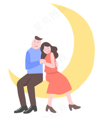 七夕月牙情侣