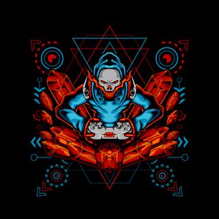 骷髅红钻玩家神圣几何