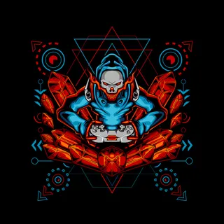 骷髅红钻玩家神圣几何