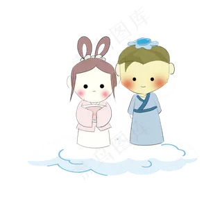 牛郎织女七夕免扣图