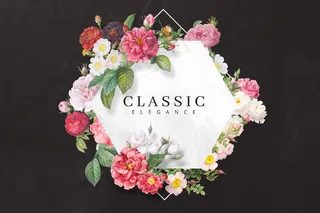 真实玫瑰旗帜banner模板