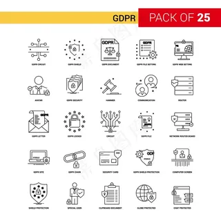 Gdpr黑线图标-25业务大纲图标集