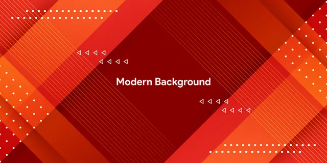具有彩色渐变背景的现代红色几何