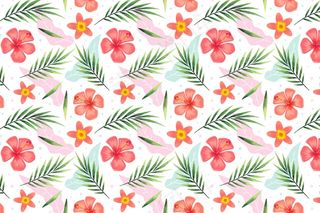 热带花卉夏季图案
