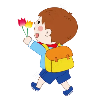 学生献花给老师