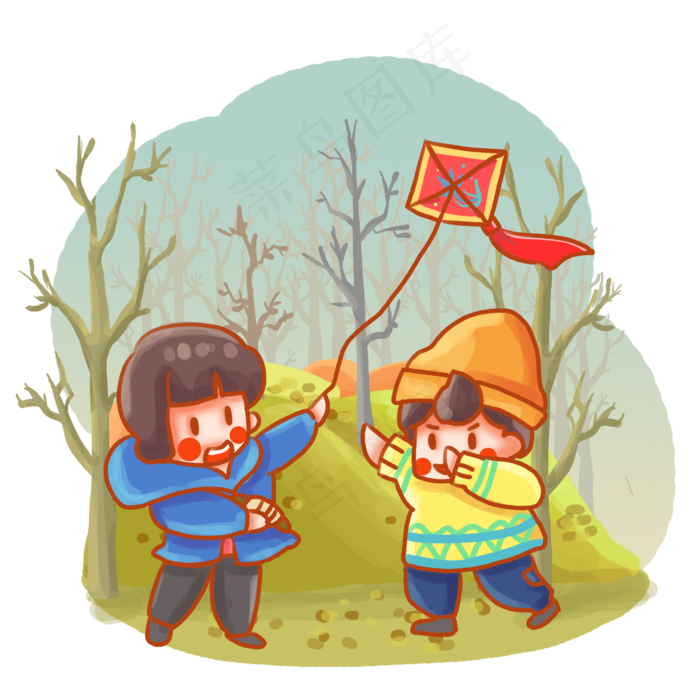 立冬节气寒冷小人