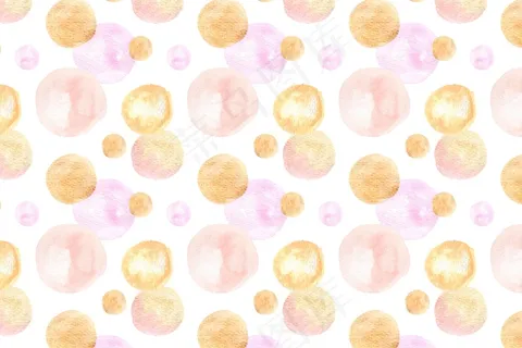 水彩抽象圆点无缝图案