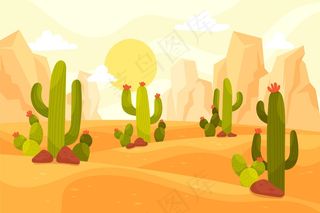 沙漠景观背景插图