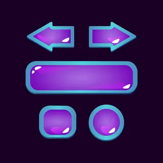 一套游戏ui幻想果冻按钮与rpg主题的gui资产元素