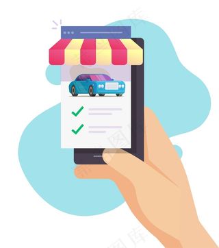 汽车租赁手机商店与汽车比较和选择功能网上商店网站