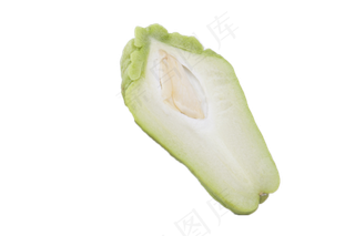 切开的鲜美佛手瓜