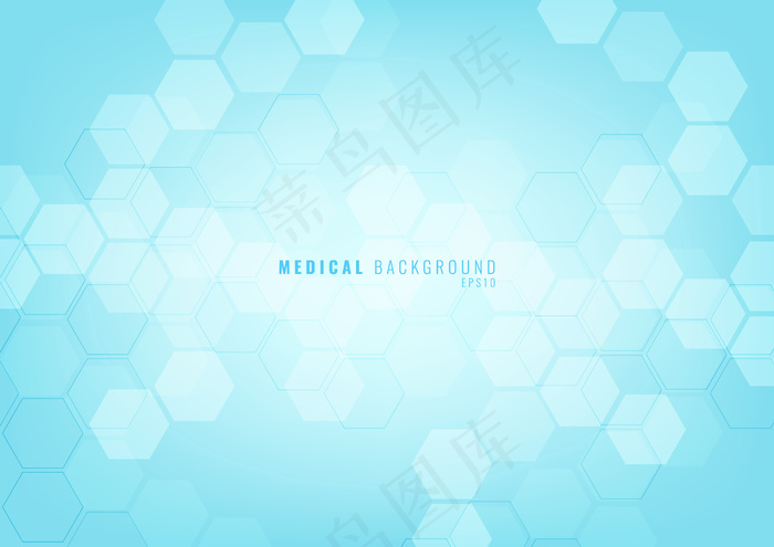 抽象蓝色几何六边形图案eps,ai矢量模版下载