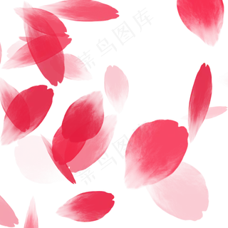 红色花瓣七夕表达爱意花飞舞