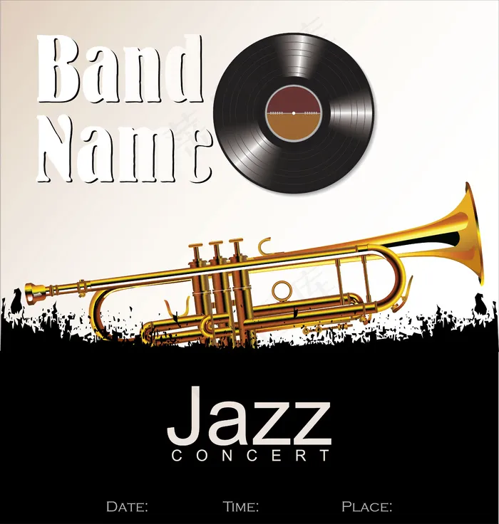 爵士音乐会背景eps,ai矢量模版下载